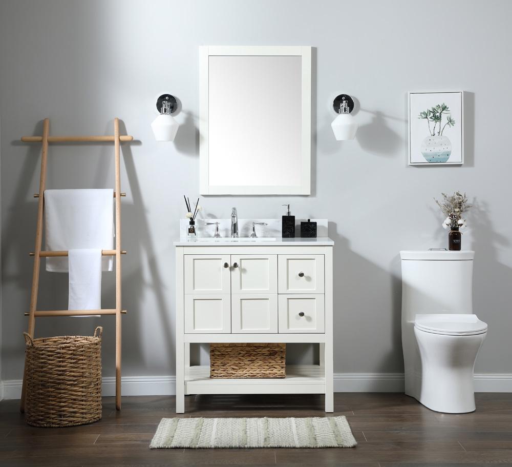 Elegant Furniture & Lighting - Theo 32 inch Single bathroom vanity in white with backsplash - VF16432WH-BS veiw 11