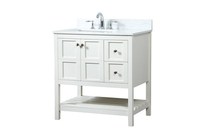 Elegant Furniture & Lighting - Theo 32 inch Single bathroom vanity in white with backsplash - VF16432WH-BS veiw 14