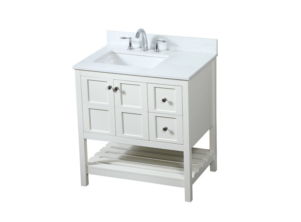 Elegant Furniture & Lighting - Theo 32 inch Single bathroom vanity in white with backsplash - VF16432WH-BS veiw 15
