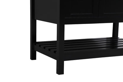 Elegant Furniture & Lighting - Theo 36 inch Single Bathroom Vanity in Black with Backsplash - VF16436BK-BS veiw 5