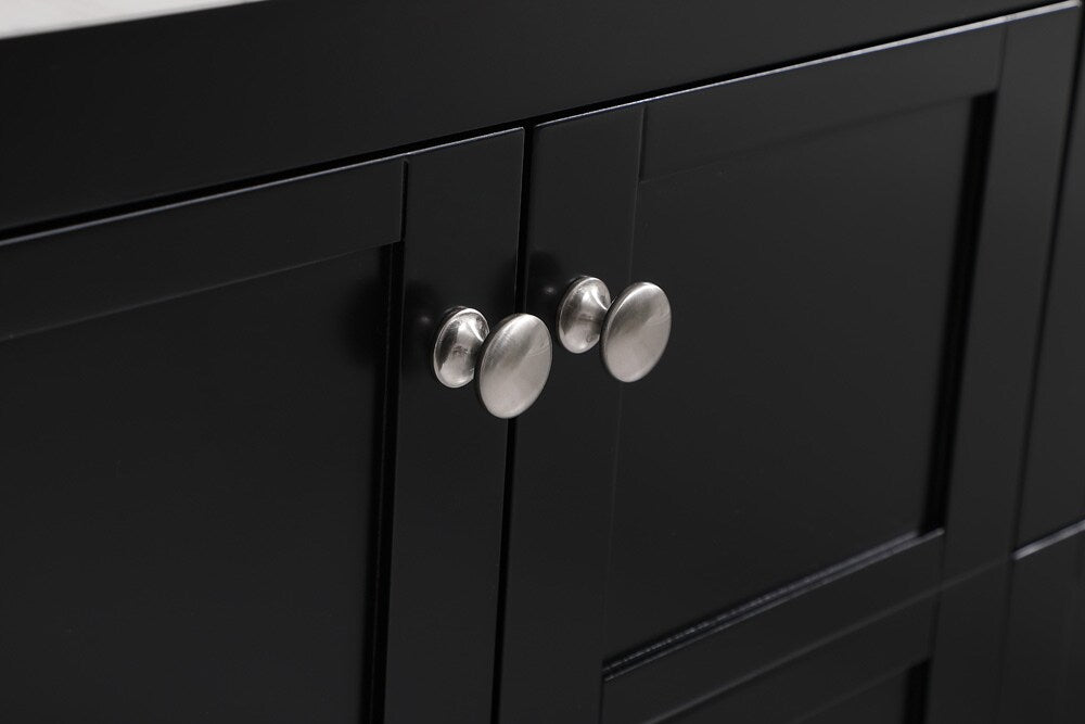 Elegant Furniture & Lighting - Theo 36 inch Single Bathroom Vanity in Black with Backsplash - VF16436BK-BS veiw 6