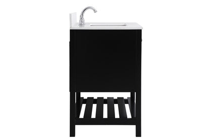 Elegant Furniture & Lighting - Theo 36 inch Single Bathroom Vanity in Black with Backsplash - VF16436BK-BS veiw 7