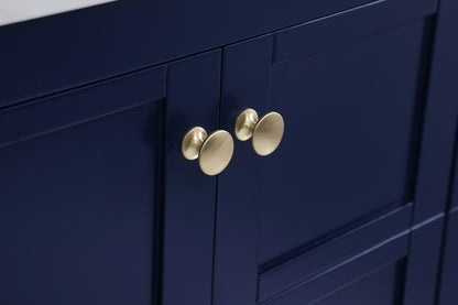 Elegant Furniture & Lighting - Theo 36 inch Single Bathroom Vanity in Blue with Backsplash - VF16436BL-BS veiw 5