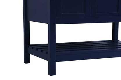 Elegant Furniture & Lighting - Theo 36 inch Single Bathroom Vanity in Blue with Backsplash - VF16436BL-BS veiw 6