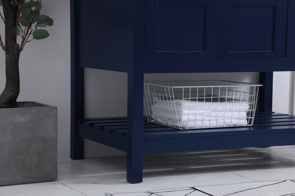 Elegant Furniture & Lighting - Theo 36 inch Single Bathroom Vanity in Blue with Backsplash - VF16436BL-BS veiw 12