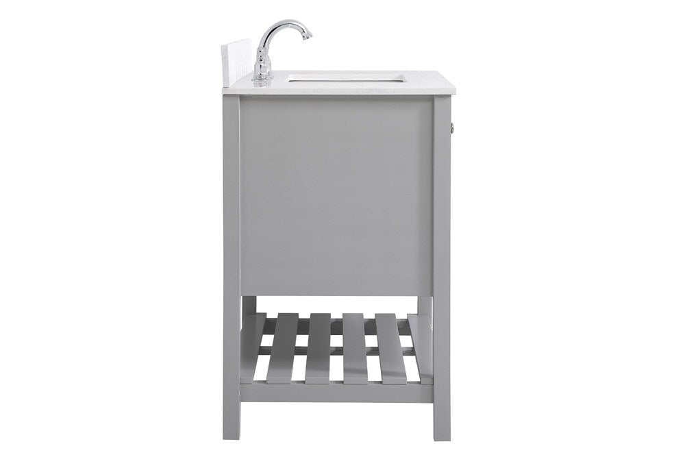 Elegant Furniture & Lighting - Theo 36 inch Single Bathroom Vanity in Gray with Backsplash - VF16436GR-BS veiw 7