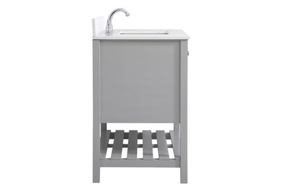 Elegant Furniture & Lighting - Theo 36 inch Single Bathroom Vanity in Gray with Backsplash - VF16436GR-BS veiw 7