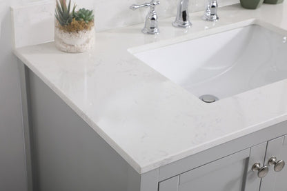 Elegant Furniture & Lighting - Theo 36 inch Single Bathroom Vanity in Gray with Backsplash - VF16436GR-BS veiw 11
