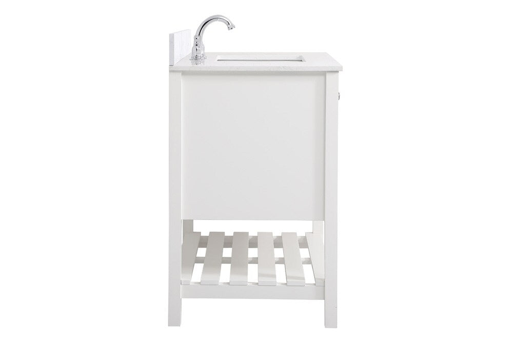 Elegant Furniture & Lighting - Theo 36 inch Single Bathroom Vanity in White with Backsplash - VF16436WH-BS veiw 7