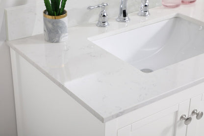 Elegant Furniture & Lighting - Theo 36 inch Single Bathroom Vanity in White with Backsplash - VF16436WH-BS veiw 11