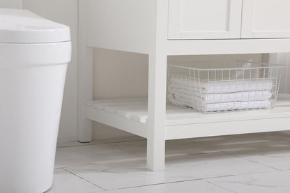 Elegant Furniture & Lighting - Theo 36 inch Single Bathroom Vanity in White with Backsplash - VF16436WH-BS veiw 12