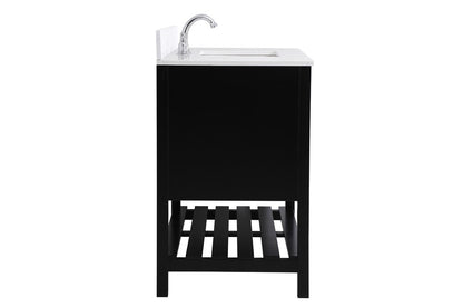 Elegant Furniture & Lighting - Theo 42 inch Single Bathroom Vanity in Black with Backsplash - VF16442BK-BS veiw 7