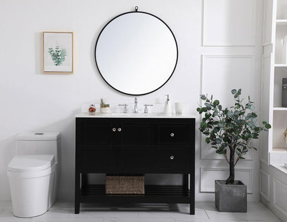 Elegant Furniture & Lighting - Theo 42 inch Single Bathroom Vanity in Black with Backsplash - VF16442BK-BS veiw 10