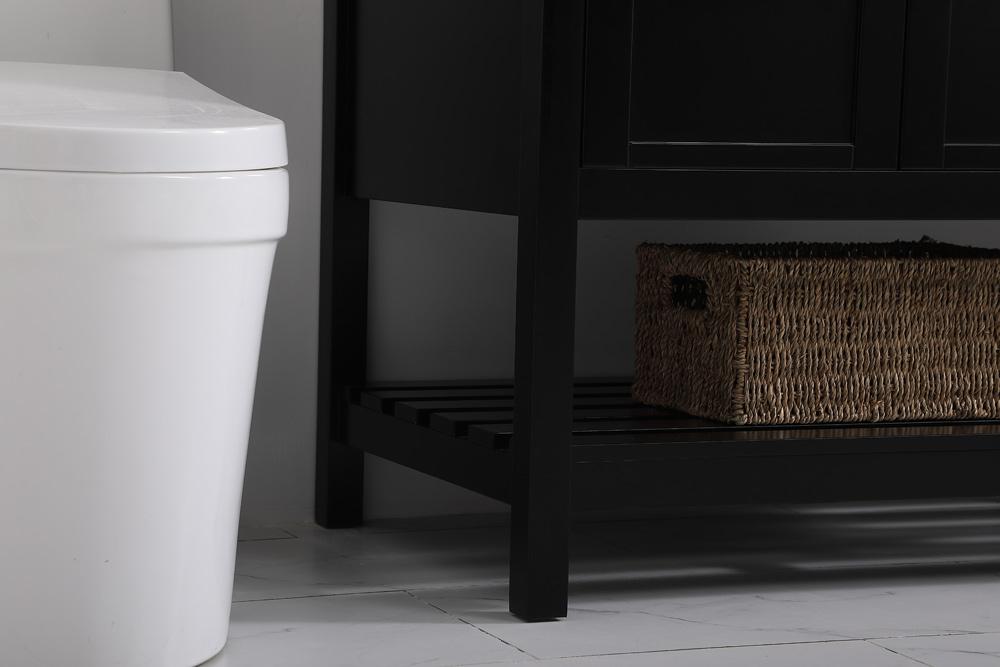Elegant Furniture & Lighting - Theo 42 inch Single Bathroom Vanity in Black with Backsplash - VF16442BK-BS veiw 12