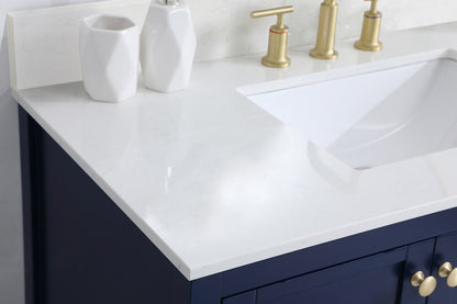 Elegant Furniture & Lighting - Theo 42 inch Single Bathroom Vanity in Blue with Backsplash - VF16442BL-BS veiw 11