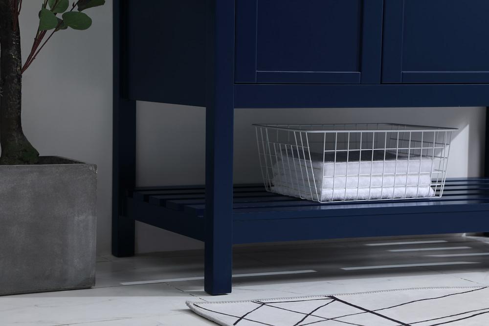 Elegant Furniture & Lighting - Theo 42 inch Single Bathroom Vanity in Blue with Backsplash - VF16442BL-BS veiw 12