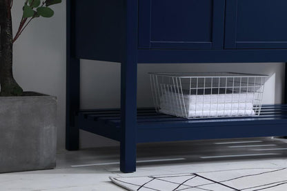 Elegant Furniture & Lighting - Theo 42 inch Single Bathroom Vanity in Blue with Backsplash - VF16442BL-BS veiw 12