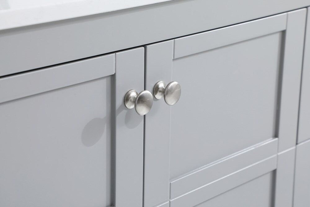 Elegant Furniture & Lighting - Theo 42 inch Single Bathroom Vanity in Gray with Backsplash - VF16442GR-BS veiw 5