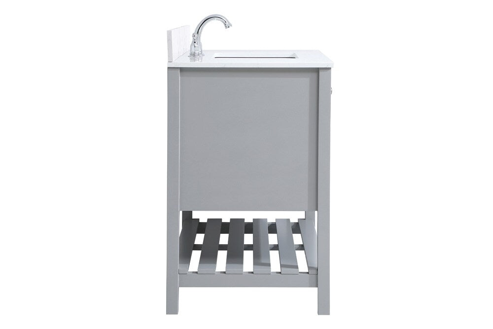 Elegant Furniture & Lighting - Theo 42 inch Single Bathroom Vanity in Gray with Backsplash - VF16442GR-BS veiw 7