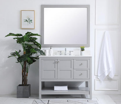 Elegant Furniture & Lighting - Theo 42 inch Single Bathroom Vanity in Gray with Backsplash - VF16442GR-BS veiw 10