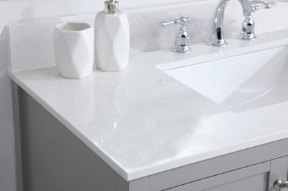 Elegant Furniture & Lighting - Theo 42 inch Single Bathroom Vanity in Gray with Backsplash - VF16442GR-BS veiw 11