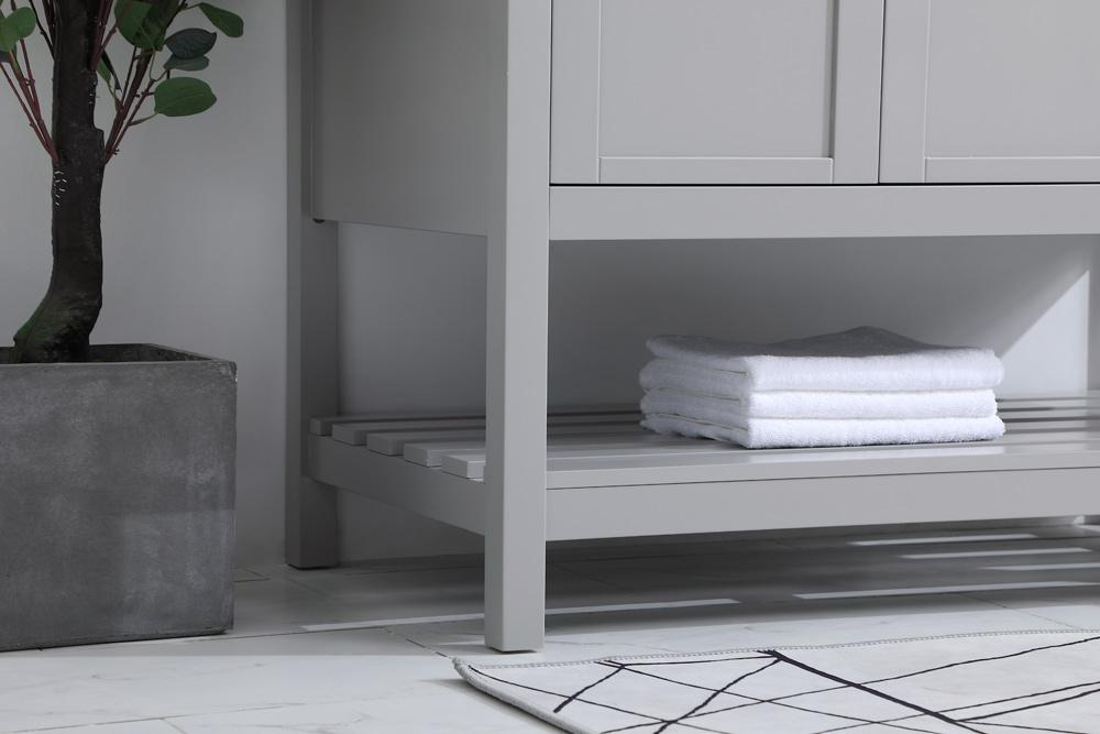 Elegant Furniture & Lighting - Theo 42 inch Single Bathroom Vanity in Gray with Backsplash - VF16442GR-BS veiw 12