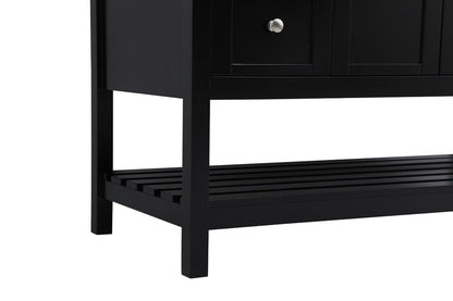 Elegant Furniture & Lighting - Theo 48 inch Single Bathroom Vanity in Black with Backsplash - VF16448BK-BS veiw 6