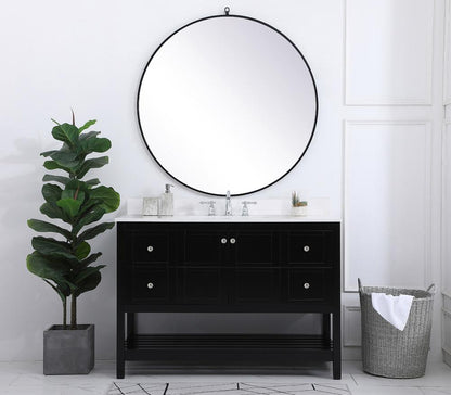 Elegant Furniture & Lighting - Theo 48 inch Single Bathroom Vanity in Black with Backsplash - VF16448BK-BS veiw 10