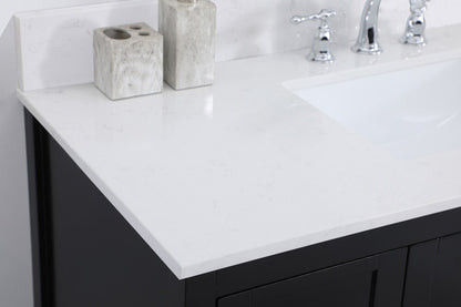 Elegant Furniture & Lighting - Theo 48 inch Single Bathroom Vanity in Black with Backsplash - VF16448BK-BS veiw 11