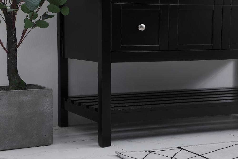 Elegant Furniture & Lighting - Theo 48 inch Single Bathroom Vanity in Black with Backsplash - VF16448BK-BS veiw 12
