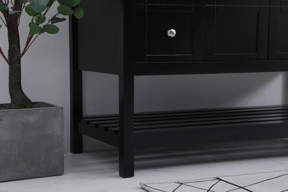 Elegant Furniture & Lighting - Theo 48 inch Single Bathroom Vanity in Black with Backsplash - VF16448BK-BS veiw 12