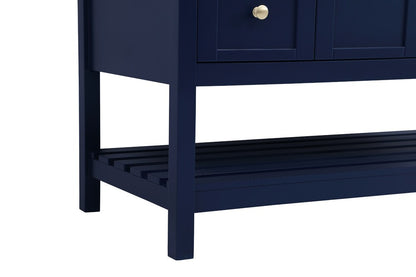 Elegant Furniture & Lighting - Theo 48 inch Single Bathroom Vanity in Blue with Backsplash - VF16448BL-BS veiw 6