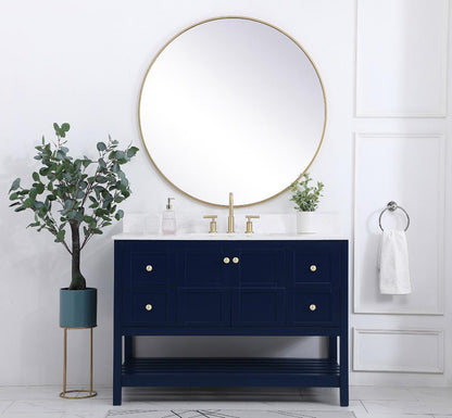 Elegant Furniture & Lighting - Theo 48 inch Single Bathroom Vanity in Blue with Backsplash - VF16448BL-BS veiw 10