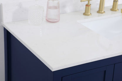 Elegant Furniture & Lighting - Theo 48 inch Single Bathroom Vanity in Blue with Backsplash - VF16448BL-BS veiw 11