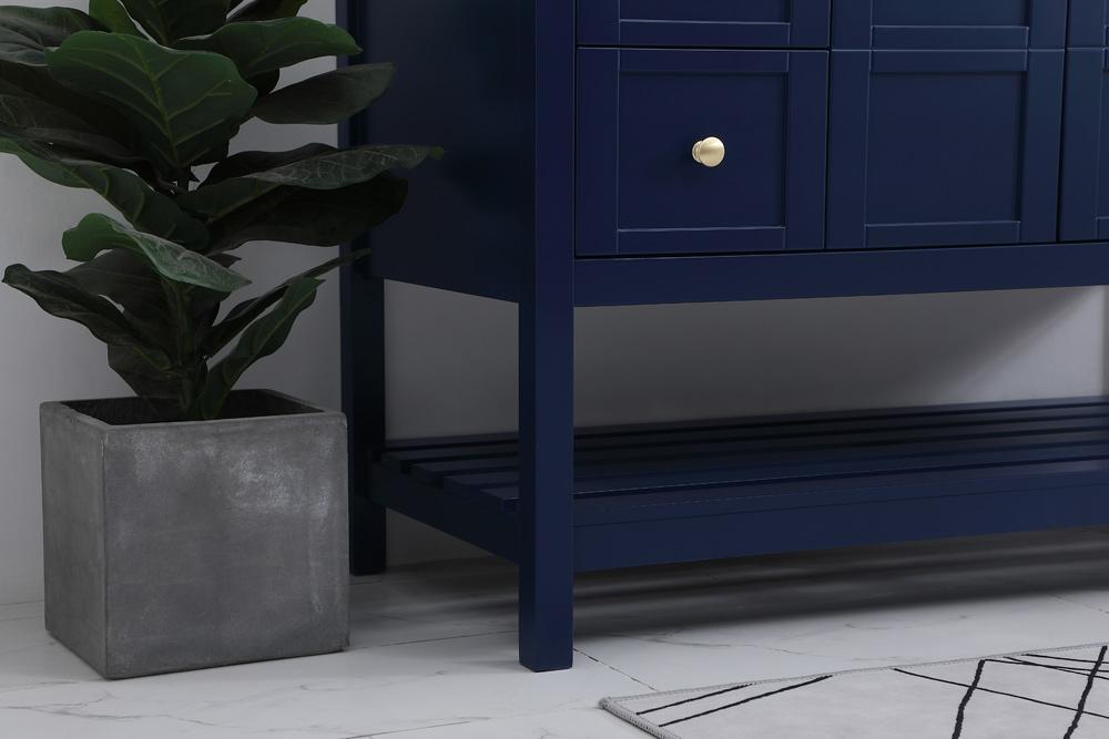 Elegant Furniture & Lighting - Theo 48 inch Single Bathroom Vanity in Blue with Backsplash - VF16448BL-BS veiw 12