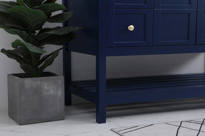 Elegant Furniture & Lighting - Theo 48 inch Single Bathroom Vanity in Blue with Backsplash - VF16448BL-BS veiw 12