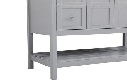 Elegant Furniture & Lighting - Theo 48 inch Single Bathroom Vanity in Gray with Backsplash - VF16448GR-BS veiw 5
