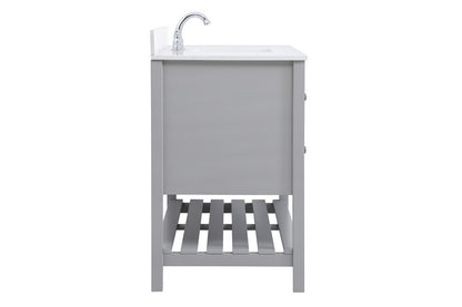 Elegant Furniture & Lighting - Theo 48 inch Single Bathroom Vanity in Gray with Backsplash - VF16448GR-BS veiw 7