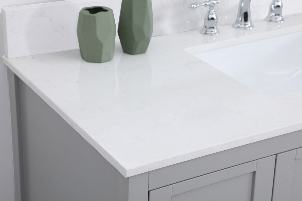 Elegant Furniture & Lighting - Theo 48 inch Single Bathroom Vanity in Gray with Backsplash - VF16448GR-BS veiw 11