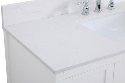 Elegant Furniture & Lighting - Theo 48 inch Single Bathroom Vanity in White with Backsplash - VF16448WH-BS veiw 4