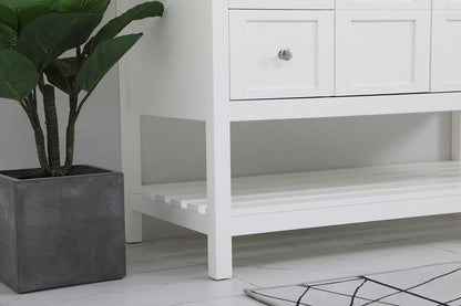 Elegant Furniture & Lighting - Theo 48 inch Single Bathroom Vanity in White with Backsplash - VF16448WH-BS veiw 12