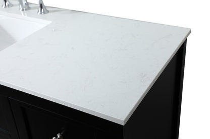 Elegant Furniture & Lighting - Theo 60 inch Single bathroom vanity in black - VF16460BK veiw 4