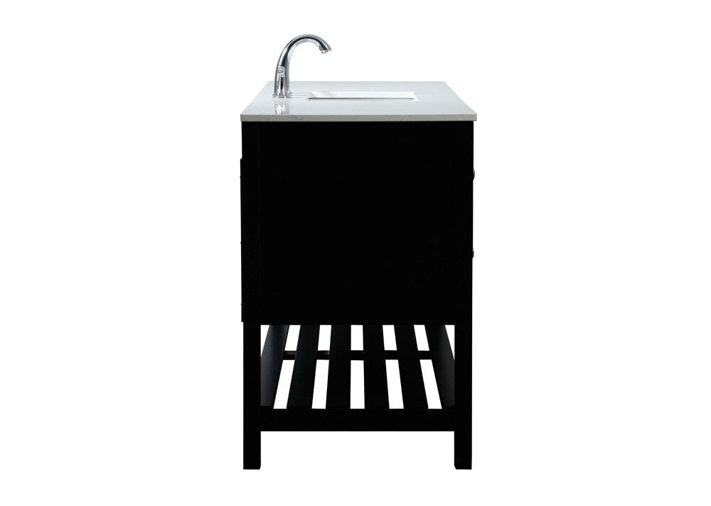 Elegant Furniture & Lighting - Theo 60 inch Single bathroom vanity in black - VF16460BK veiw 7