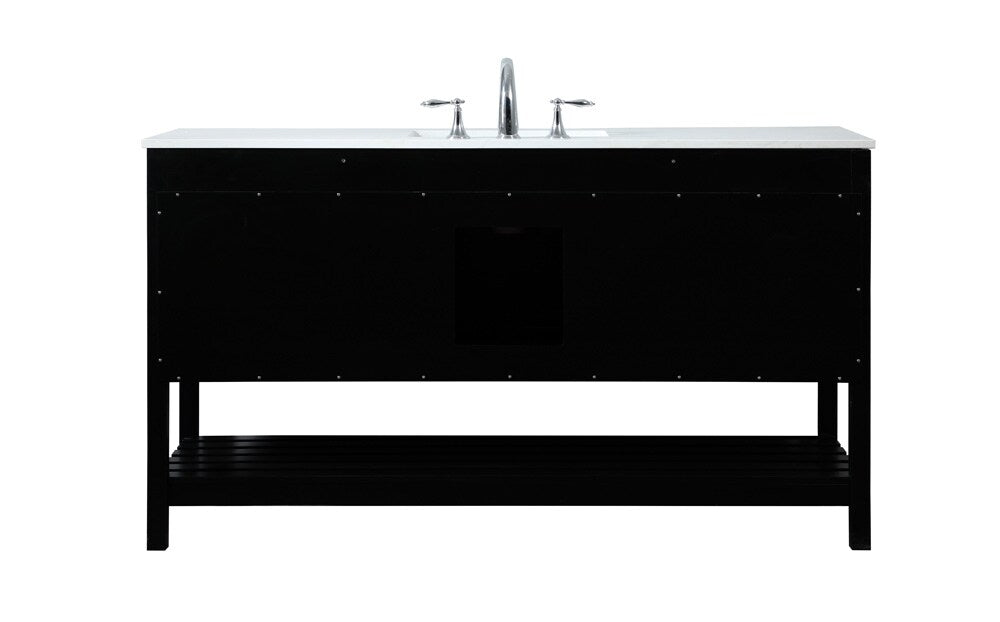 Elegant Furniture & Lighting - Theo 60 inch Single bathroom vanity in black - VF16460BK veiw 8