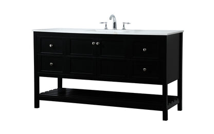 Elegant Furniture & Lighting - Theo 60 inch Single bathroom vanity in black - VF16460BK veiw 14