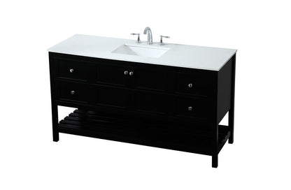 Elegant Furniture & Lighting - Theo 60 inch Single bathroom vanity in black - VF16460BK veiw 15