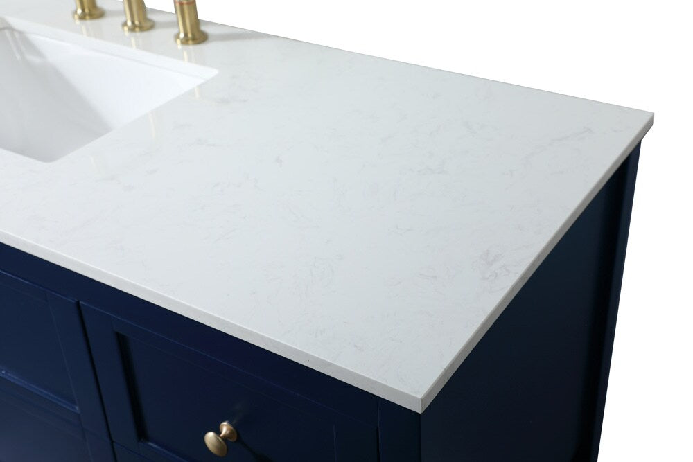 Elegant Furniture & Lighting - Theo 60 inch Single bathroom vanity in blue - VF16460BL veiw 4