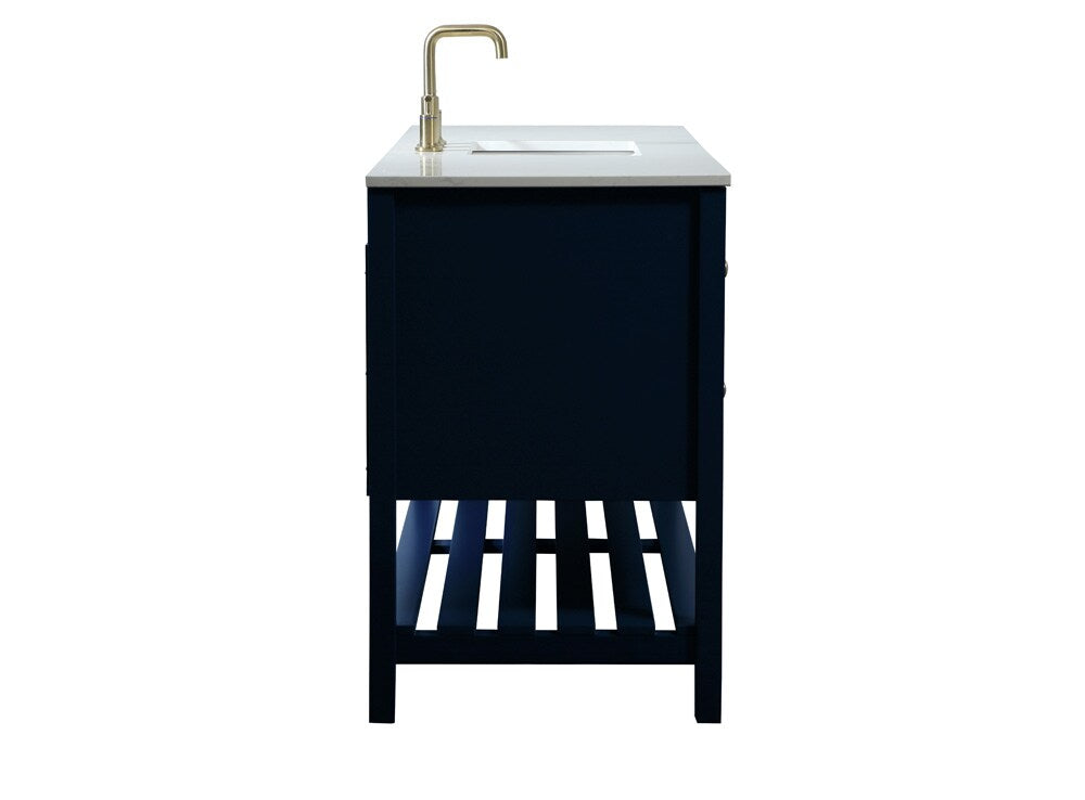 Elegant Furniture & Lighting - Theo 60 inch Single bathroom vanity in blue - VF16460BL veiw 7