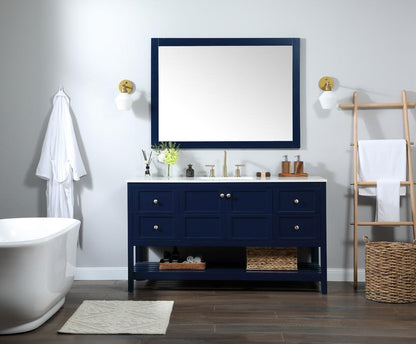 Elegant Furniture & Lighting - Theo 60 inch Single bathroom vanity in blue - VF16460BL veiw 11