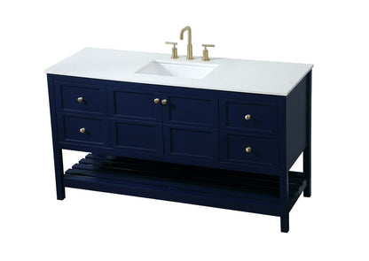 Elegant Furniture & Lighting - Theo 60 inch Single bathroom vanity in blue - VF16460BL veiw 15